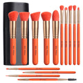 BS-MALL Juego de 14 brochas de maquillaje con estuche, brocha para...