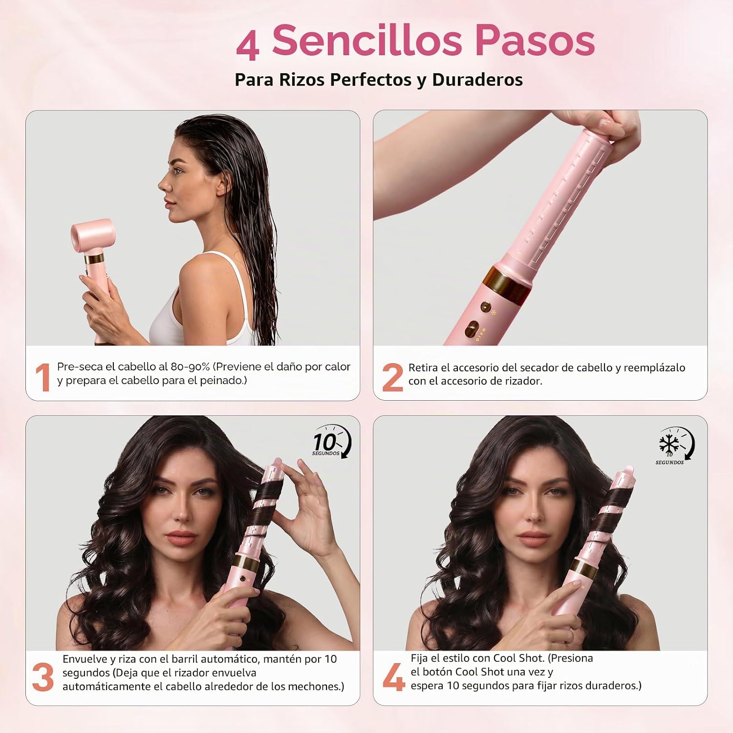Mythsight Dual Voltage StyleVibe 8-en-1 Secadora de pelo y cepillo...