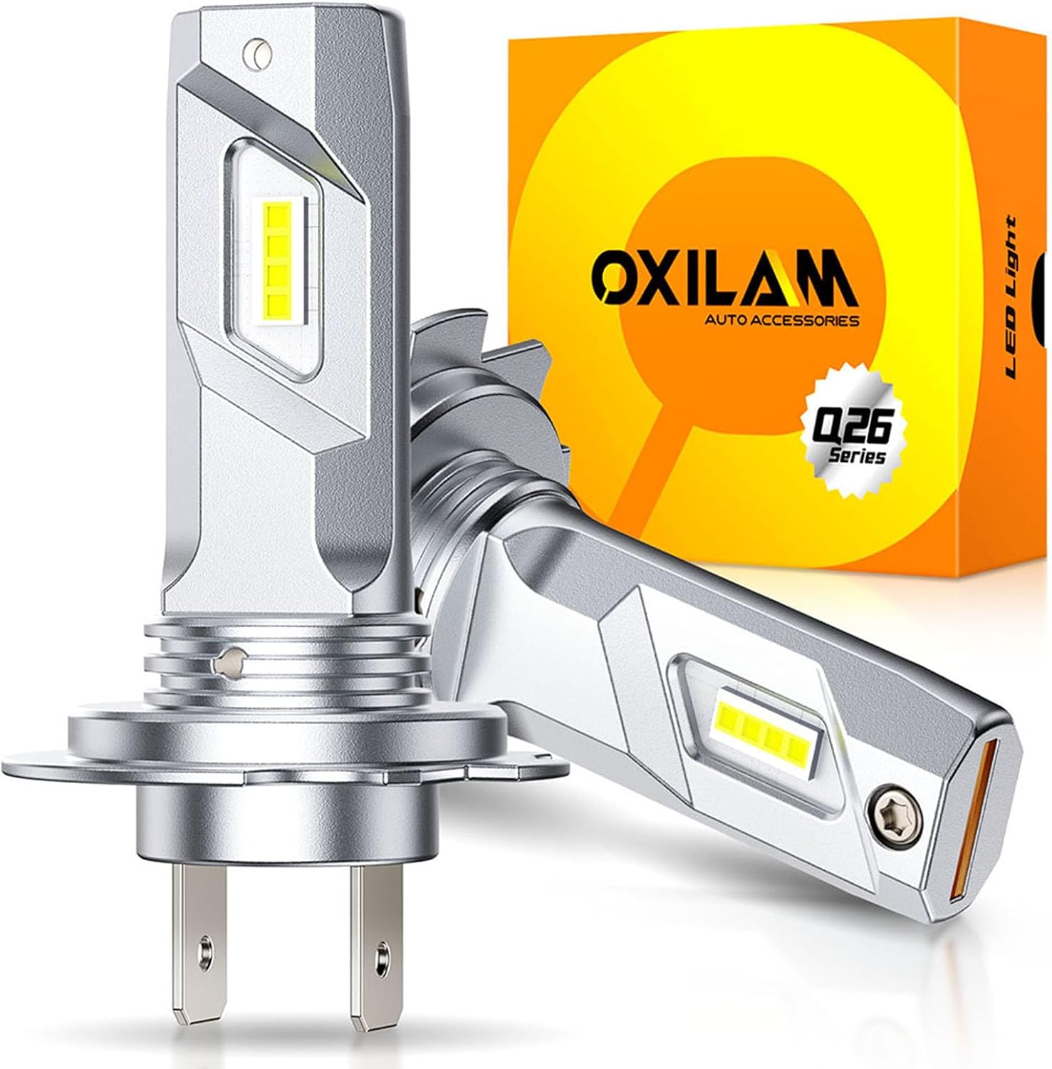 OXILAM Bombilla LED H7, 60,000 lúmenes, 10 veces más brillante, 650...
