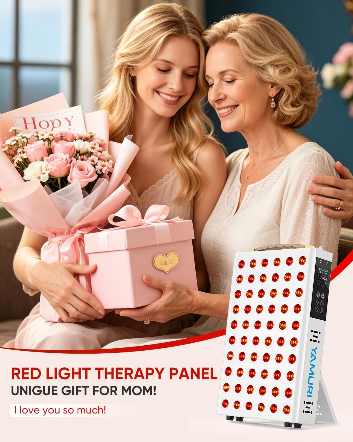 YAMURI Terapia de luz roja para cuerpo, panel de luz roja de 660 nm...