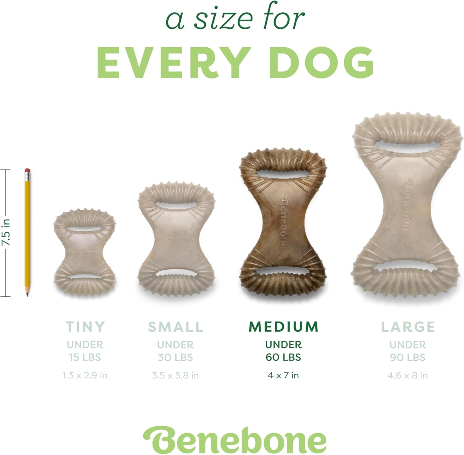 Benebone Juguete para morder dental duradero para perros masticador...