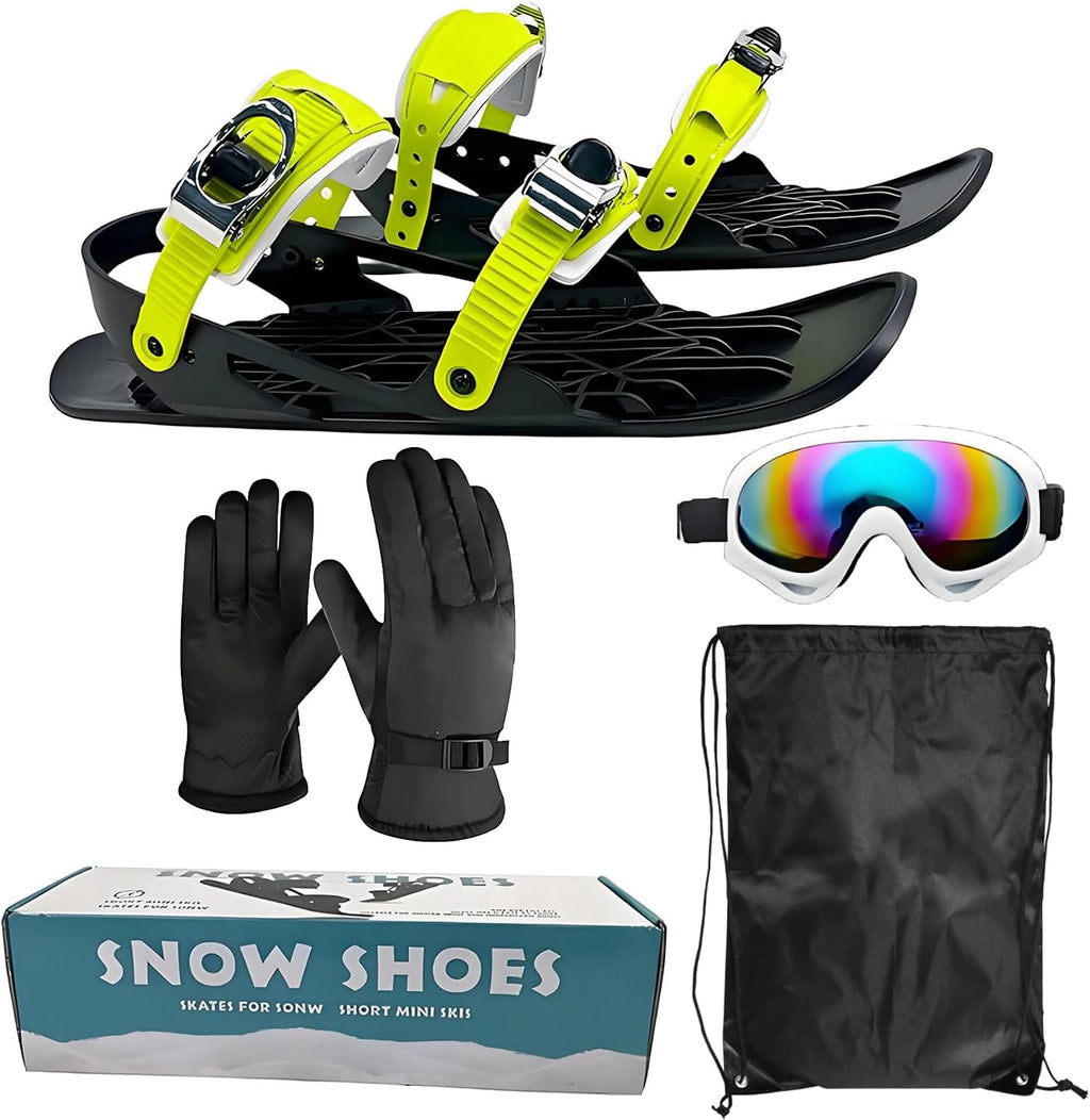 Snow Pro - Juego de mini patines cortos de esquí, patines ajustable...