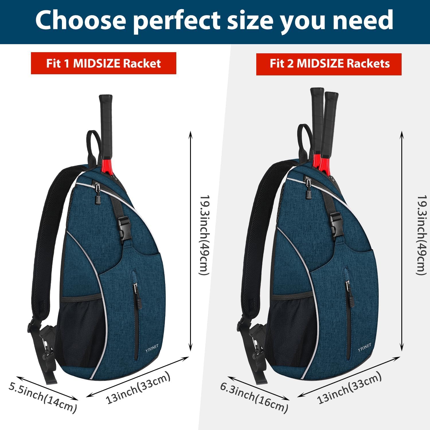 Ytonet - Bolsa de tenis, mochila de tenis para colgarse, bandolera...