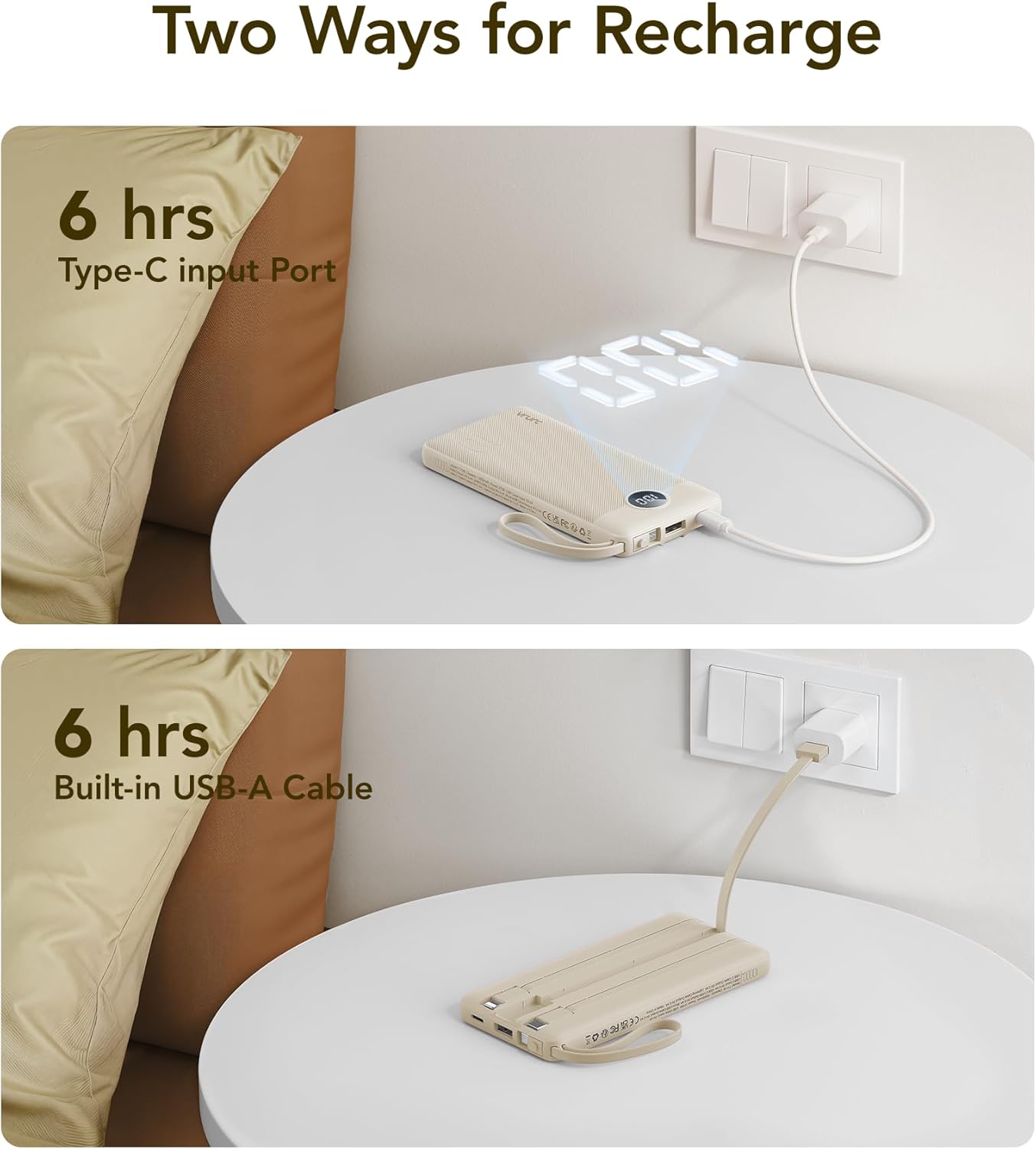 VRURC Cargador Portátil Banco de Energía, Paquete de Batería de 100...