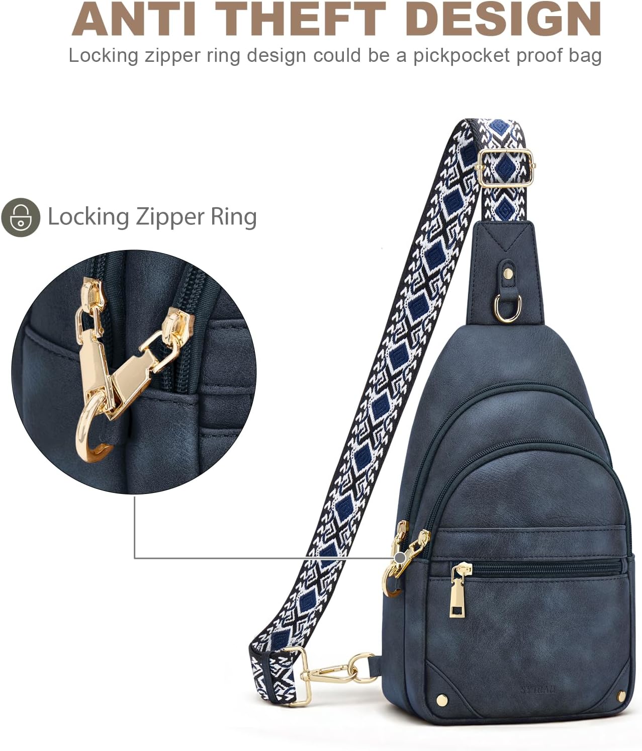 SYTRAH - Bolsos cruzados antirrobo para mujer, bolso de bandolera c...