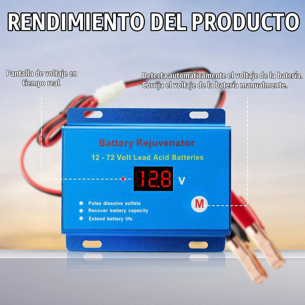 Reacondicionador desulfatador de batería para baterías de plomo-áci...
