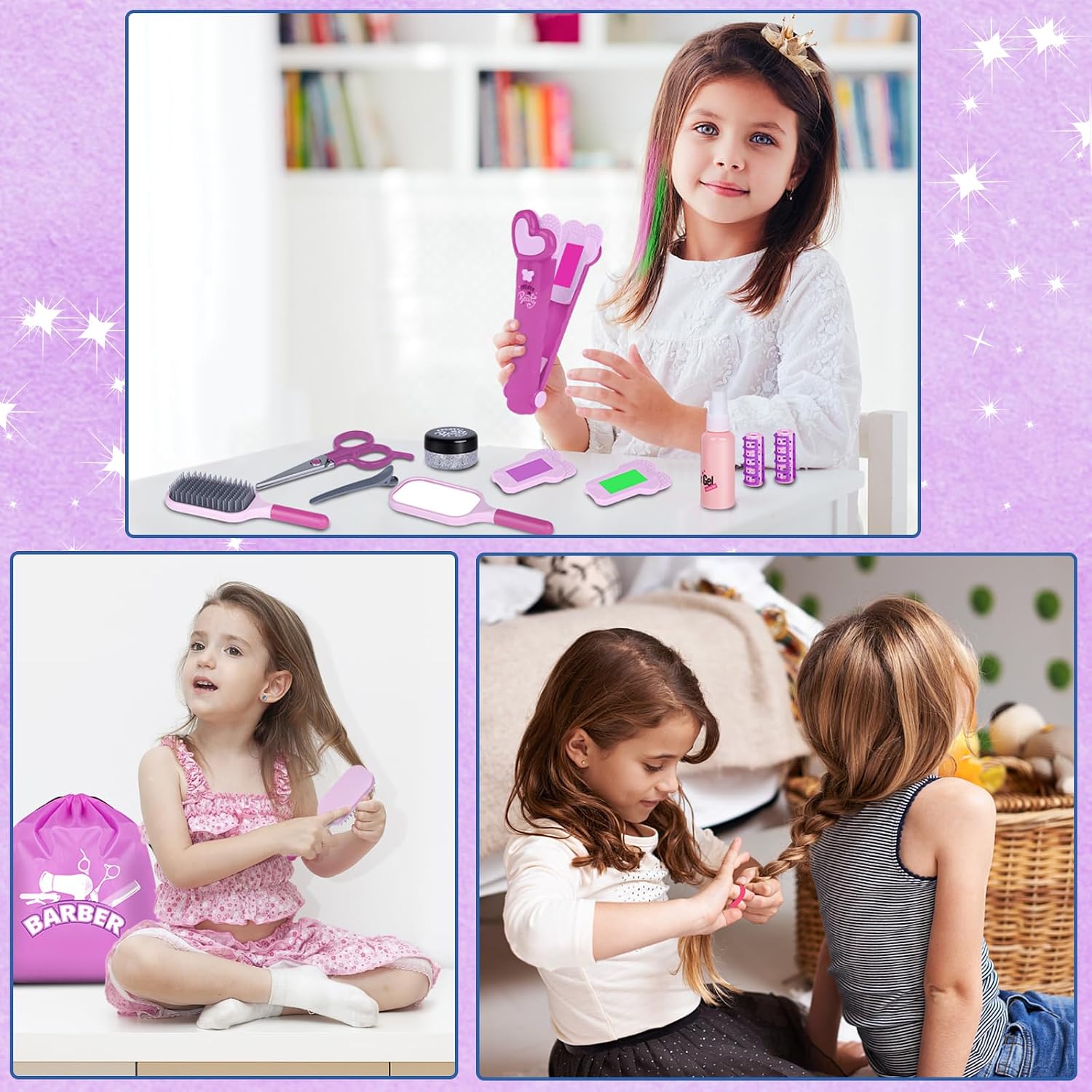 Gifts2U Juguetes de Peluquería para Niñas, Set de Juego de Peluquer...