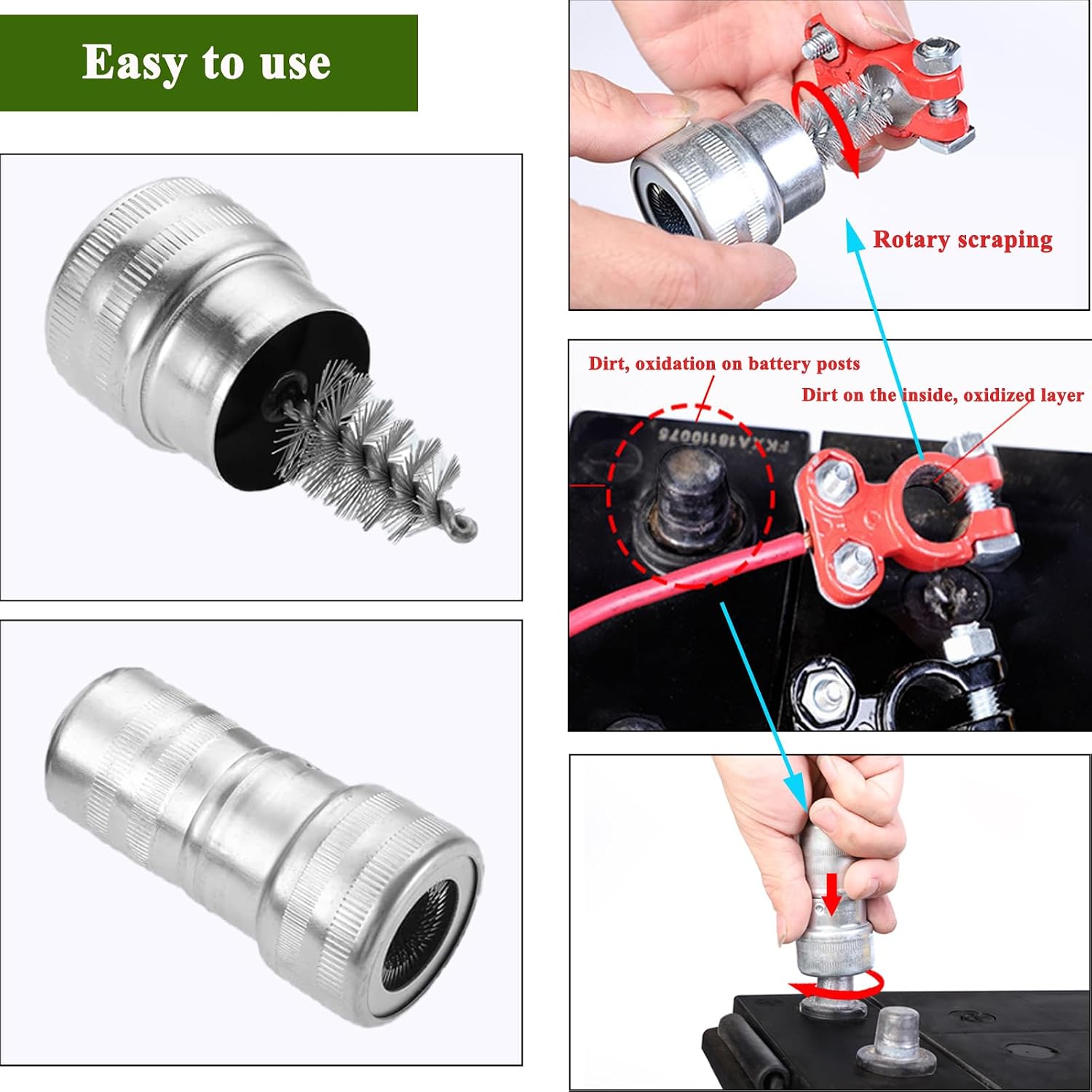 KAIHENG Probador de Alternador de Coche 12V 6V con Pinzas de Cocodr...