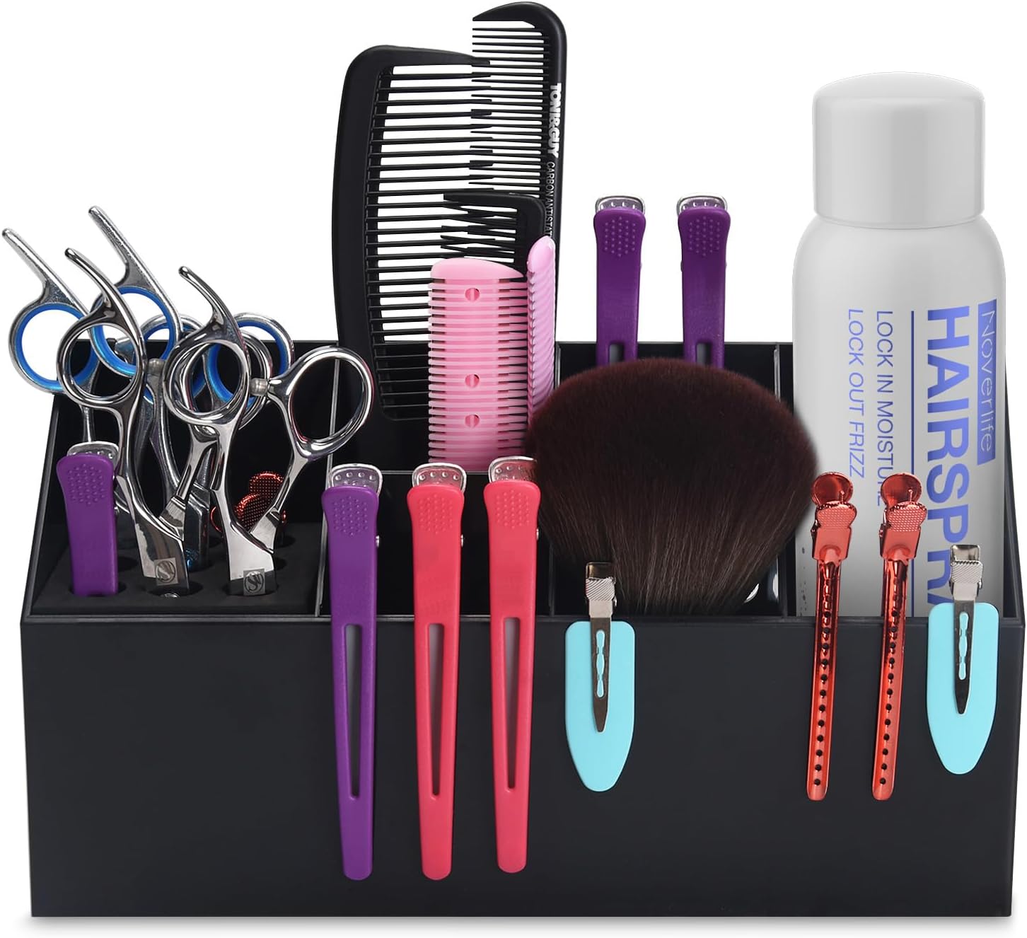 Noverlife Caja de Almacenamiento Grande para Tijeras de Cabello, So...