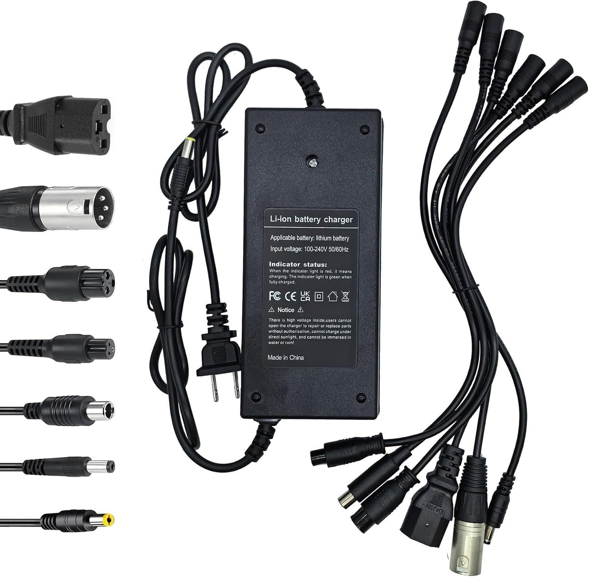 (7 enchufes) Cargador rápido de 54.6V 2A para Scooter Rad Power\/Le...