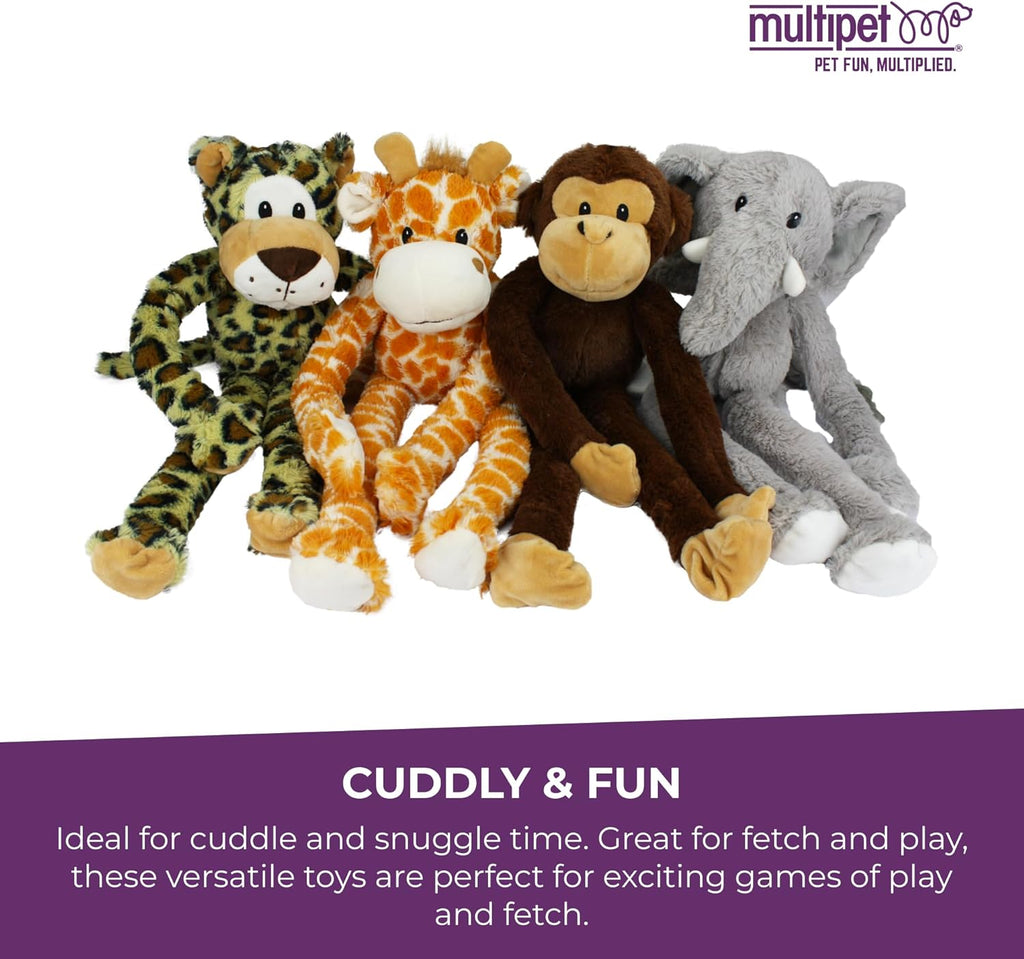 Multipet Swingin Safari - Juguete de peluche para perro, jirafa, ju...
