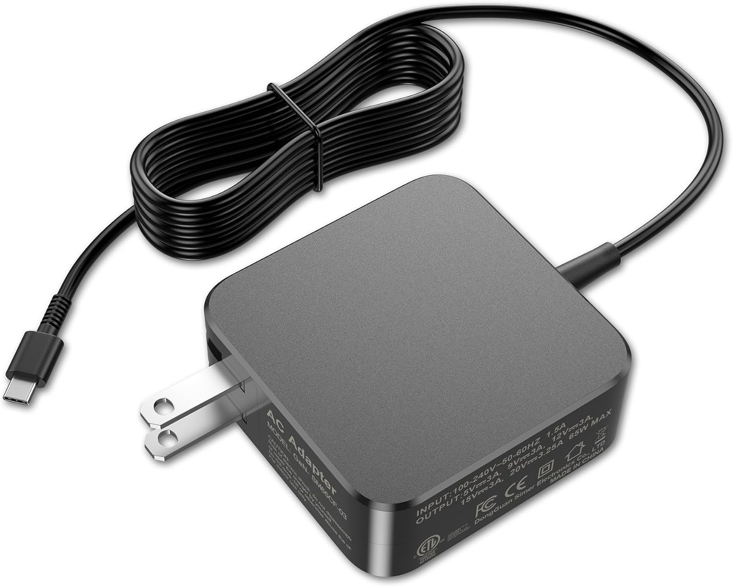 INEXEWOC Cargador USB C de 65 W para laptop compatible con MacBook...