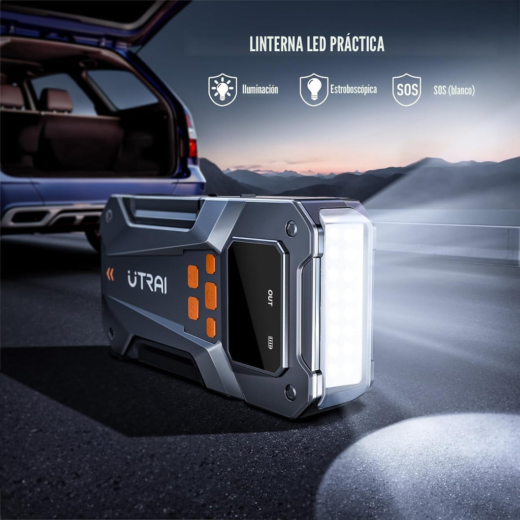 UTRAI Arrancador de 5000A 150PSI con compresor de aire, caja de arr...