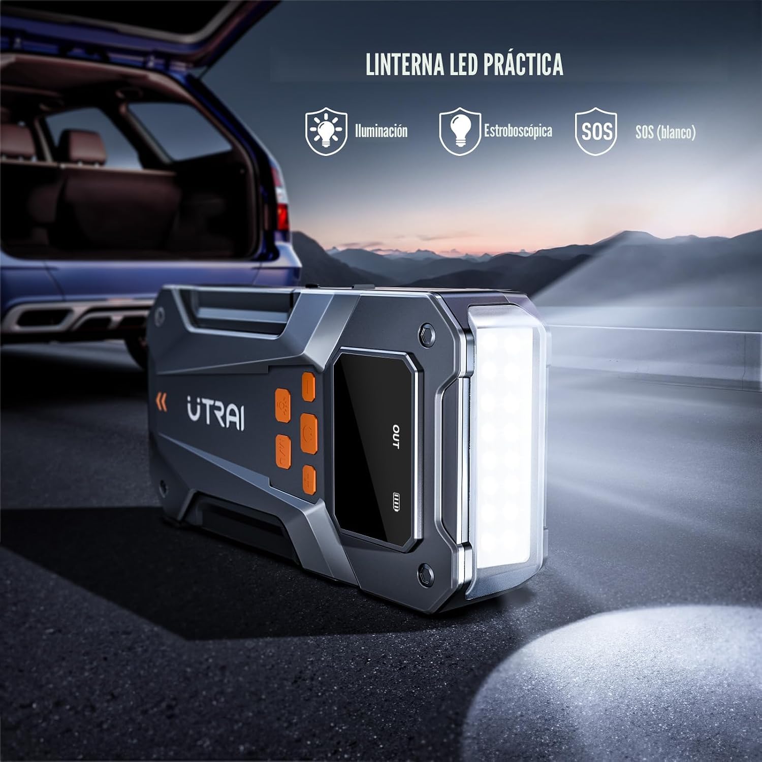 UTRAI Arrancador de 5000A 150PSI con compresor de aire, caja de arr...