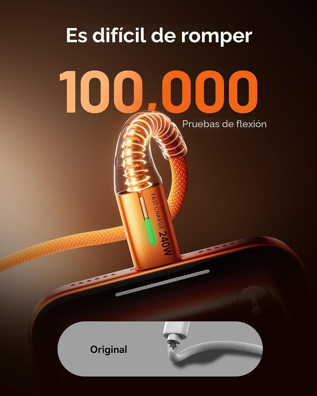 INIU Cable USB C a USB C, cable de carga rápida de 240 W, cable de...