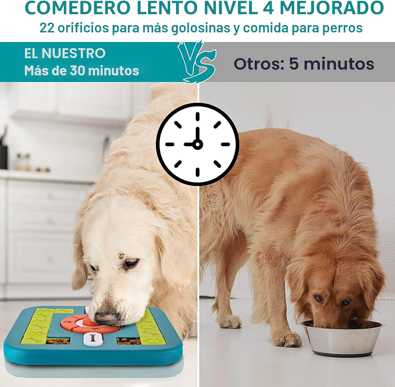 Juguetes de rompecabezas para perros, dispensadores de golosinas pa...