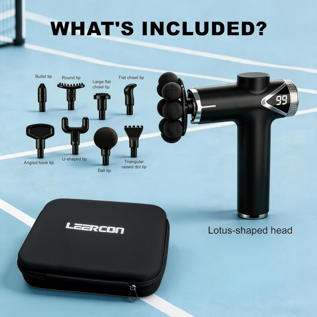 LEERCON Massage Gun, Deep Tissue Massager Gun for Pain Relief, Back...