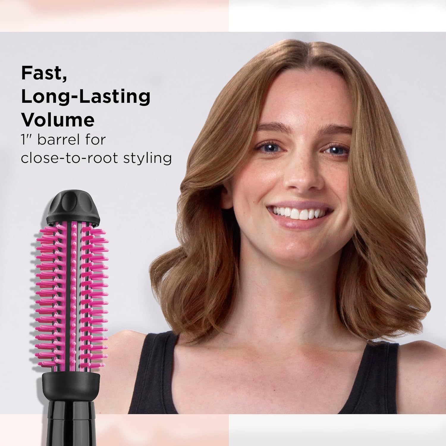 Cepillo que voluminiza el cabello calentado de silicón, 1 pulgada,...
