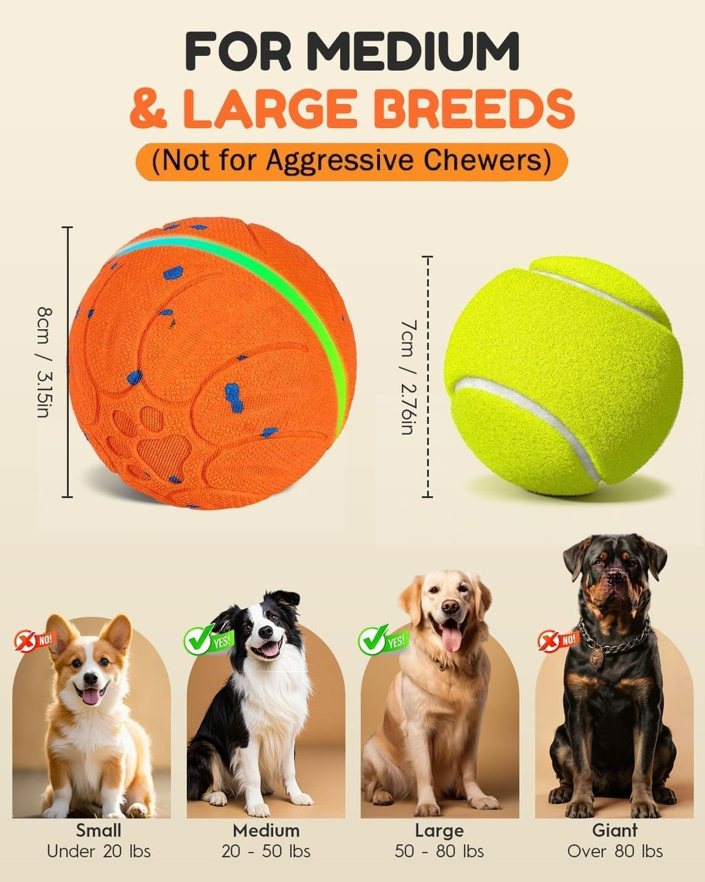 osou Juguetes interactivos inteligentes para perros, pelota de perr...
