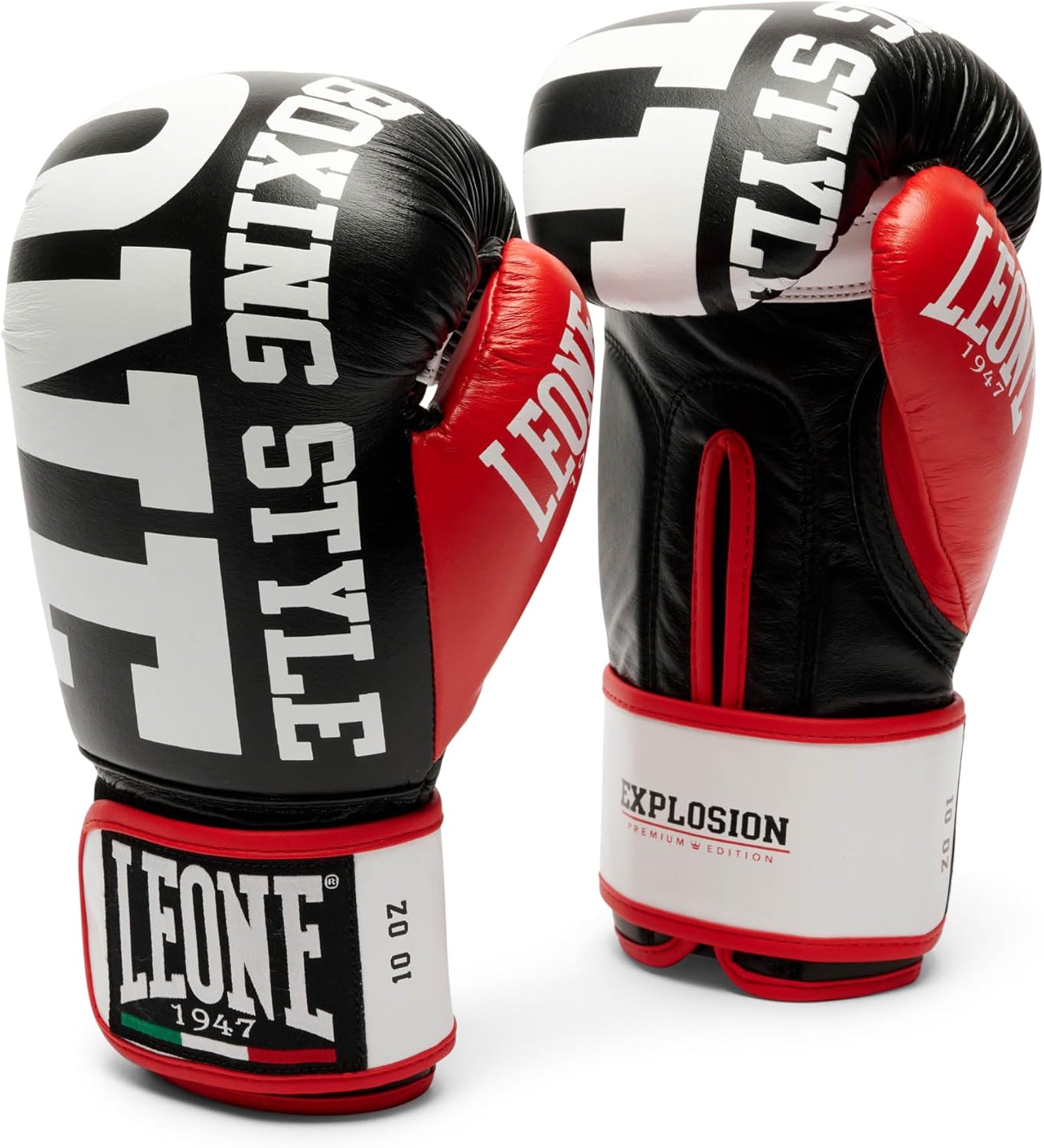 Leone 1947 Guantes de Boxeo Explosión - Negro, 10 oz