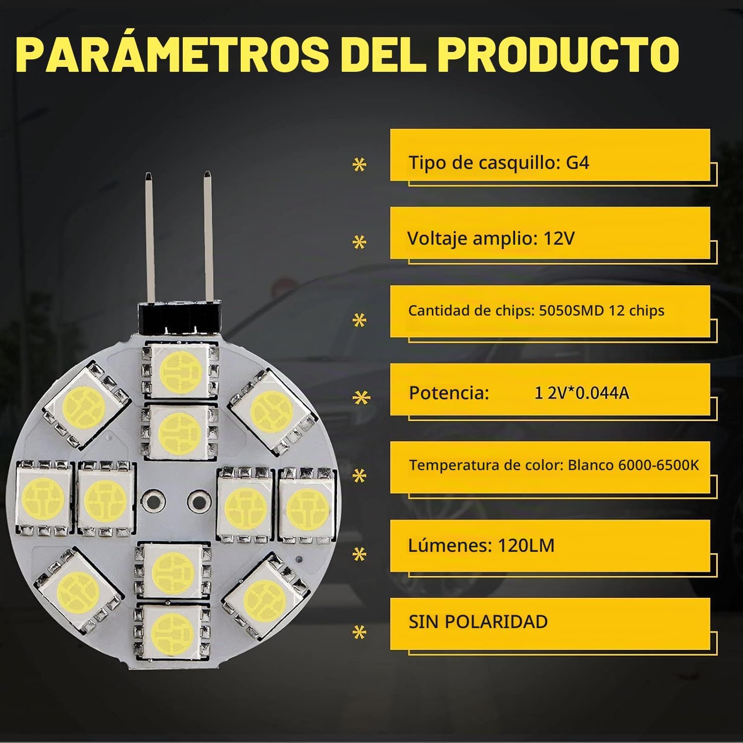 YM E-Bright Paquete de 12 bombillas LED G4 con base de pasador late...
