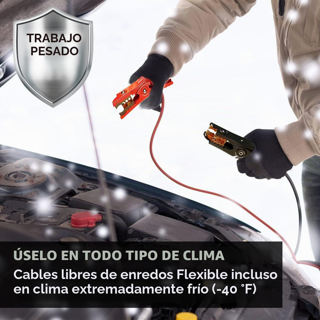 Energizer Cables de puente para batería de automóvil, cables de ref...