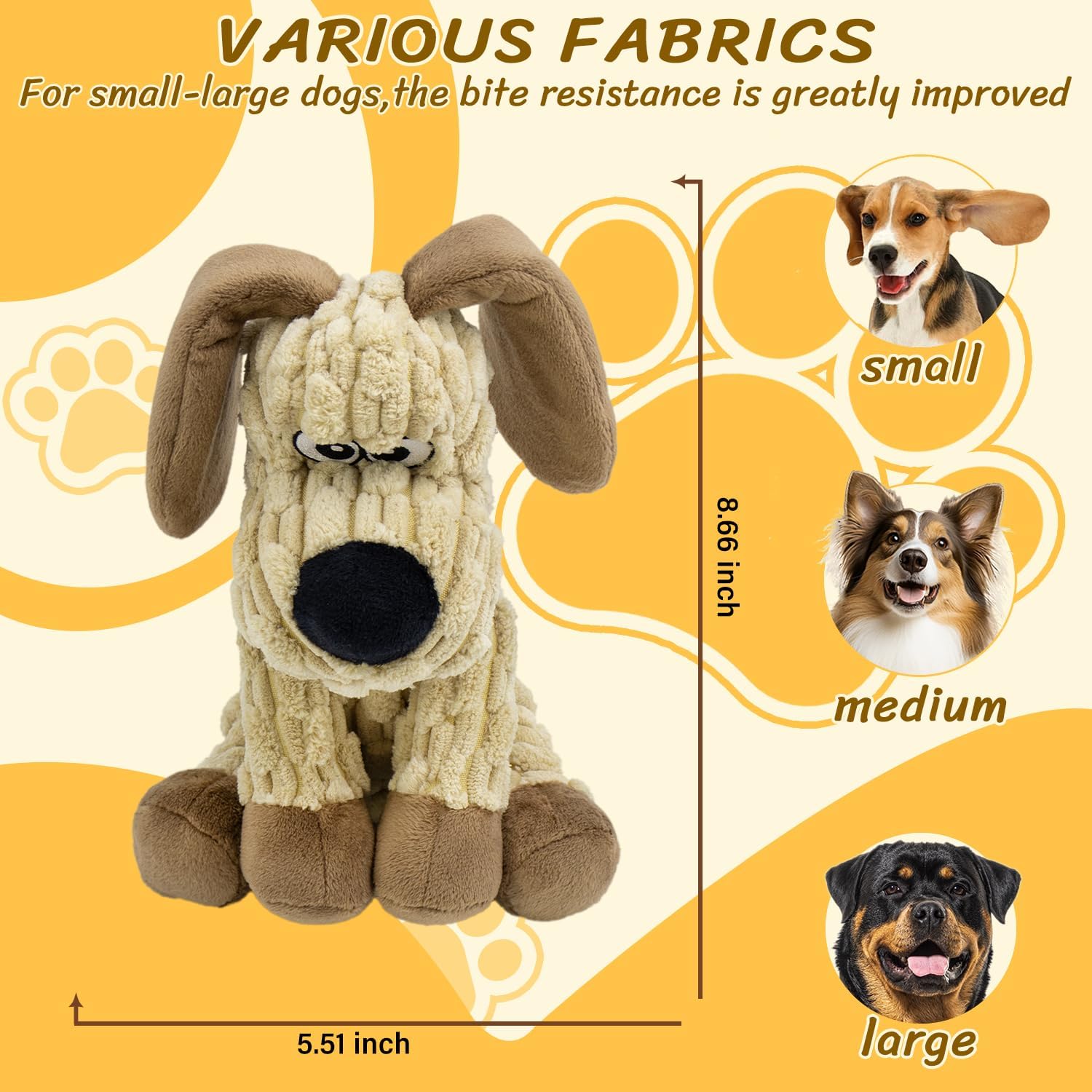 MeetYooo Juguetes de peluche chirriantes para perros, juguete para...