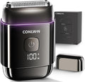 CONLWIN Afeitadoras eléctricas de aluminio para hombres, mini maqui...