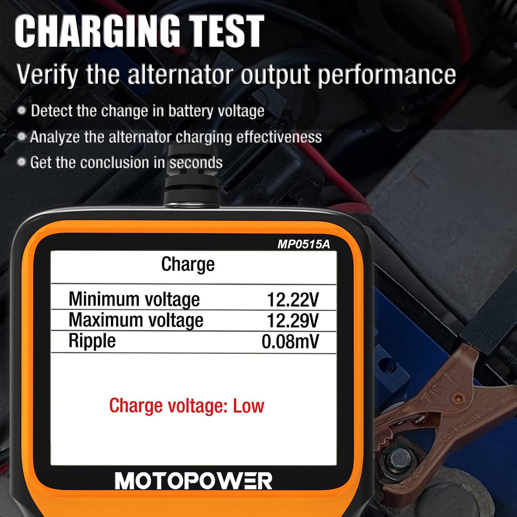 MOTOPOWER MP0515A 12V Probador de batería de coche Automotriz 100-2...