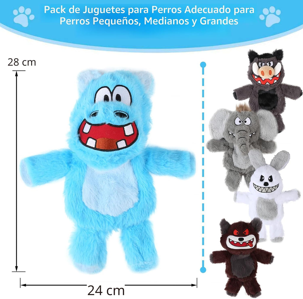 Bzonsmart Paquete de 5 Juguetes Chirriantes para Perros. Juguetes d...