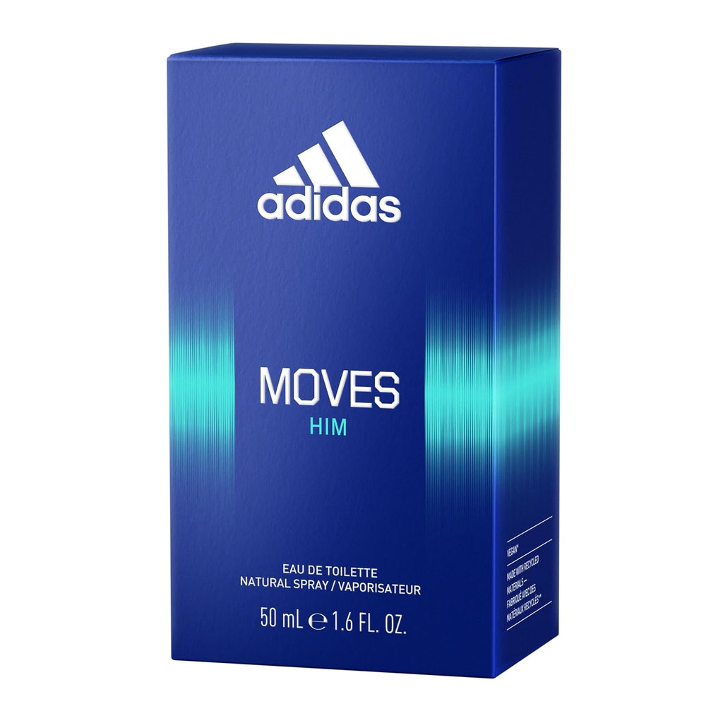Adidas Moves Him Eau de Toilette de 1.6 onzas líquidas (paquete de...
