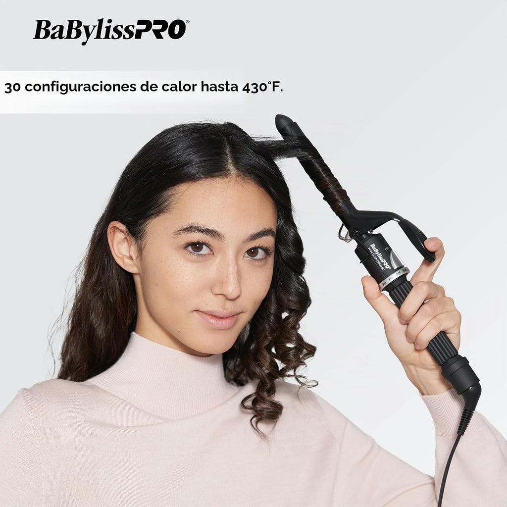 BaByliss Pro Rizador de resorte de cerámica porcelana profesional p...