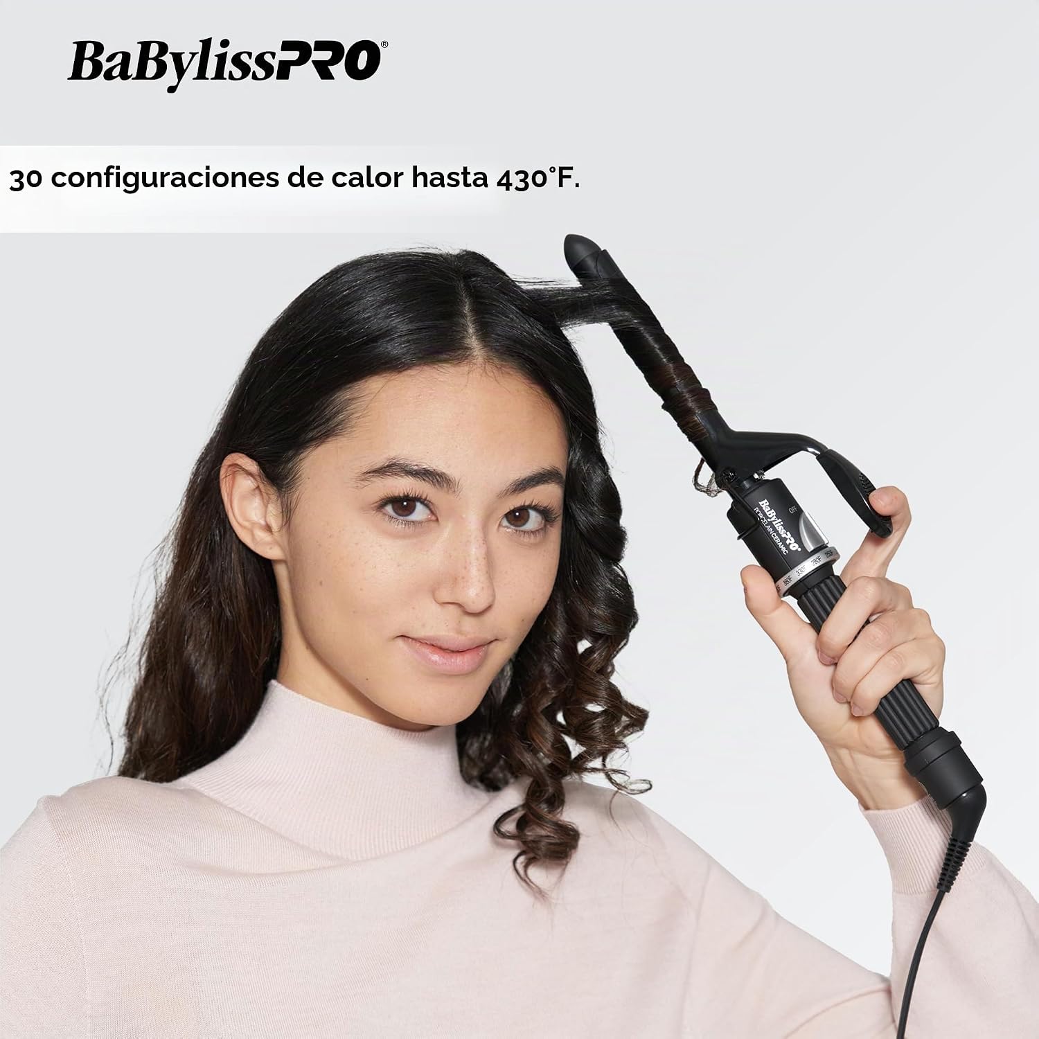 BaByliss Pro Rizador de resorte de cerámica porcelana profesional p...