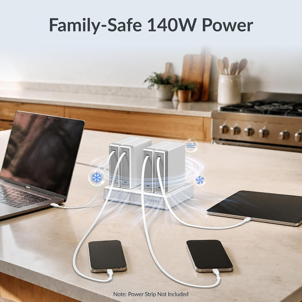 Gitryin Bloque de cargador retráctil de 140 W para MacBook múltiple...