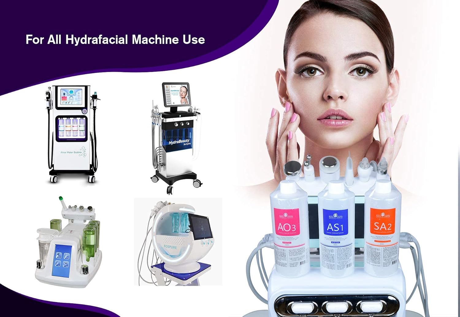 AS1 SA2 AO3 Aqua Peeling Solution Premium Salon Professional Dermoa...