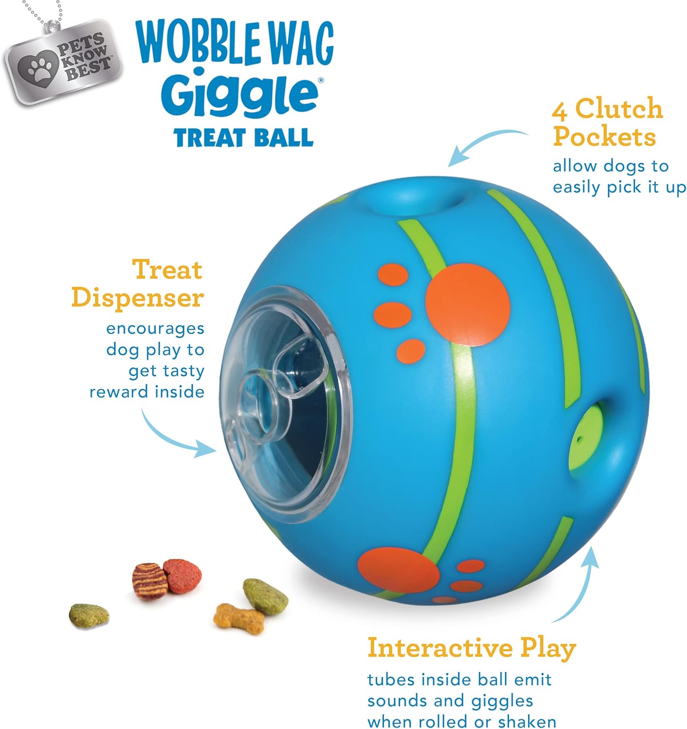 Wobble Wag Giggle Pelota de Golosinas - Juguete Interactivo para Pe...