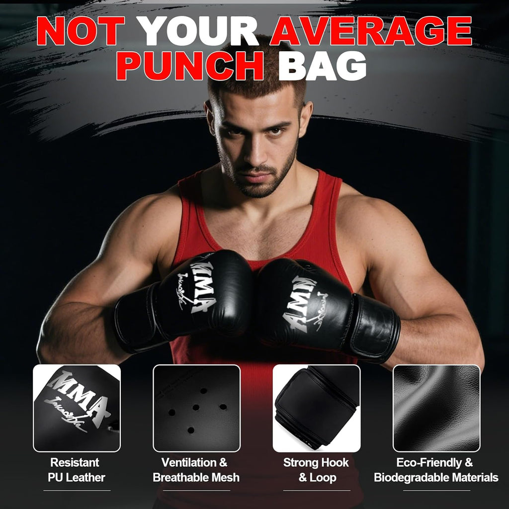 Juego de saco de boxeo para adultos, juego de saco de boxeo pesado...