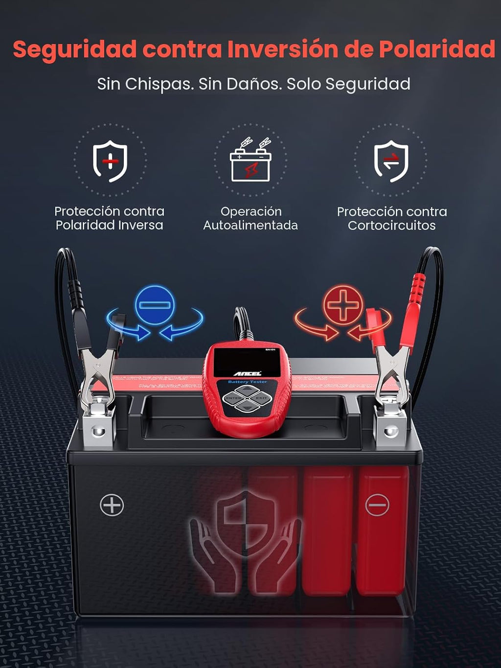 Ancel BA101 potenciómetro para carga de batería automotriz profesio...