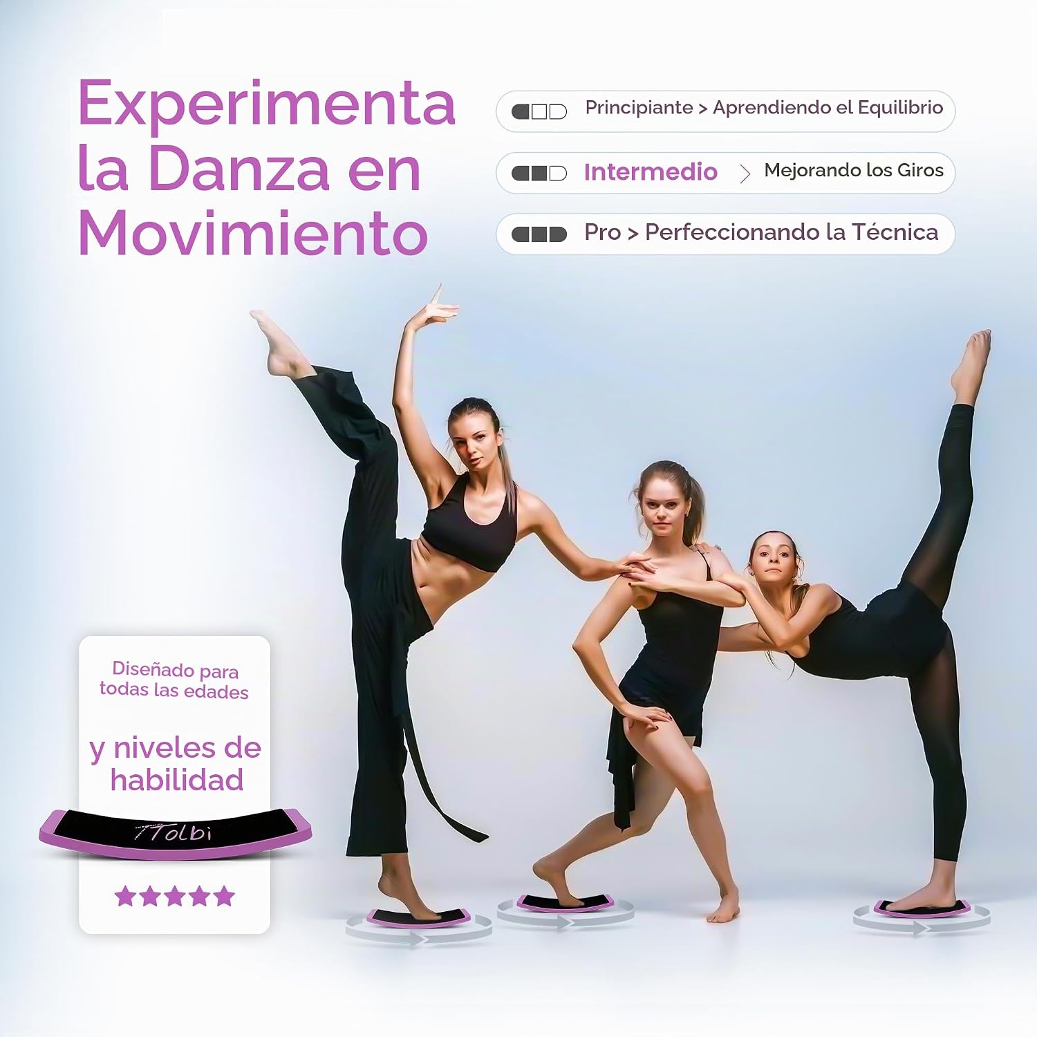 Tabla de giro premium para bailarines y patinadores \u2013 Mejora l...