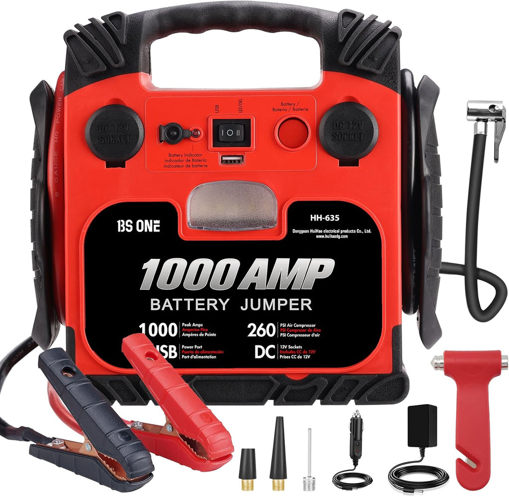 BS ONE 1000 Amp Pico de corriente Arrancador de coche, Caja de arra...