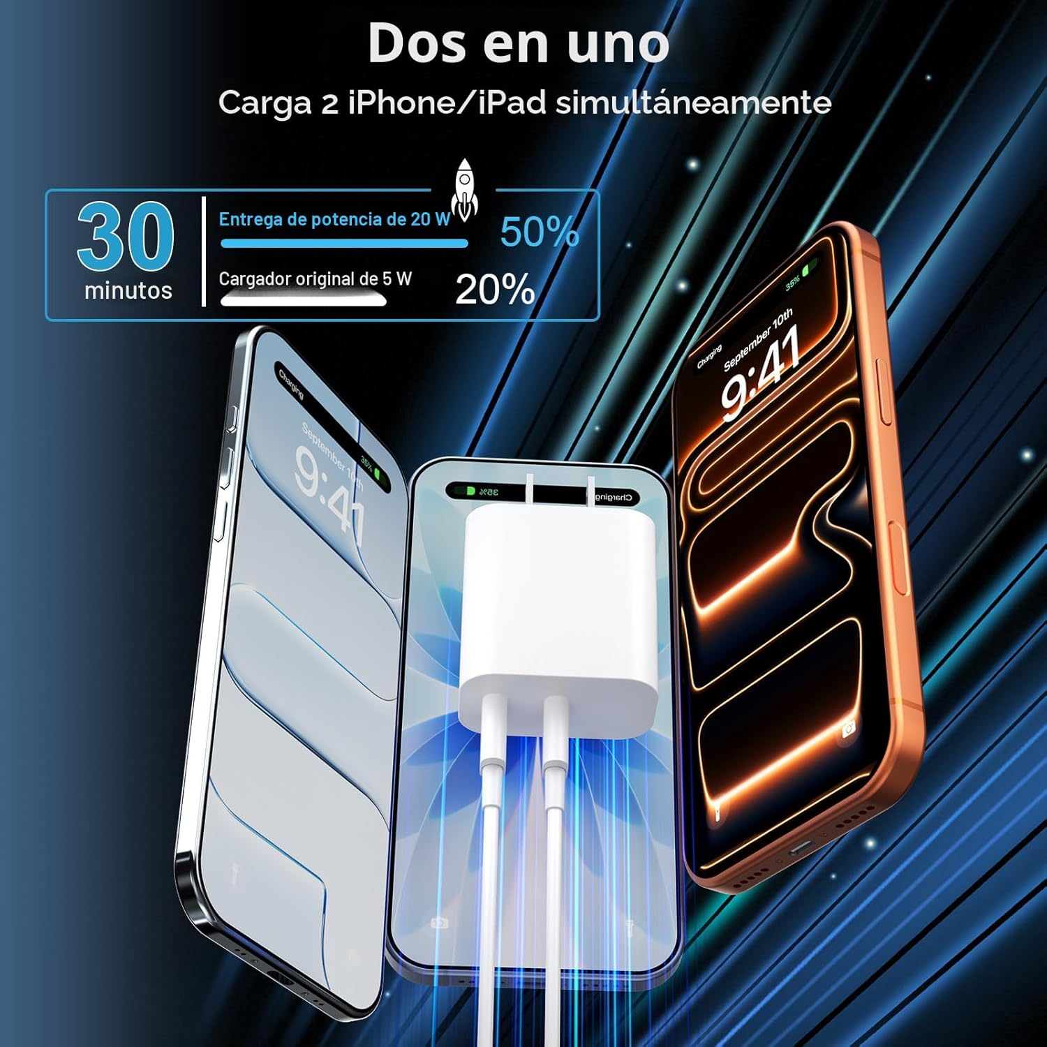 Cargador para iPhone 17 16 15 Cable de Carga Rápida, Cable de Carga...