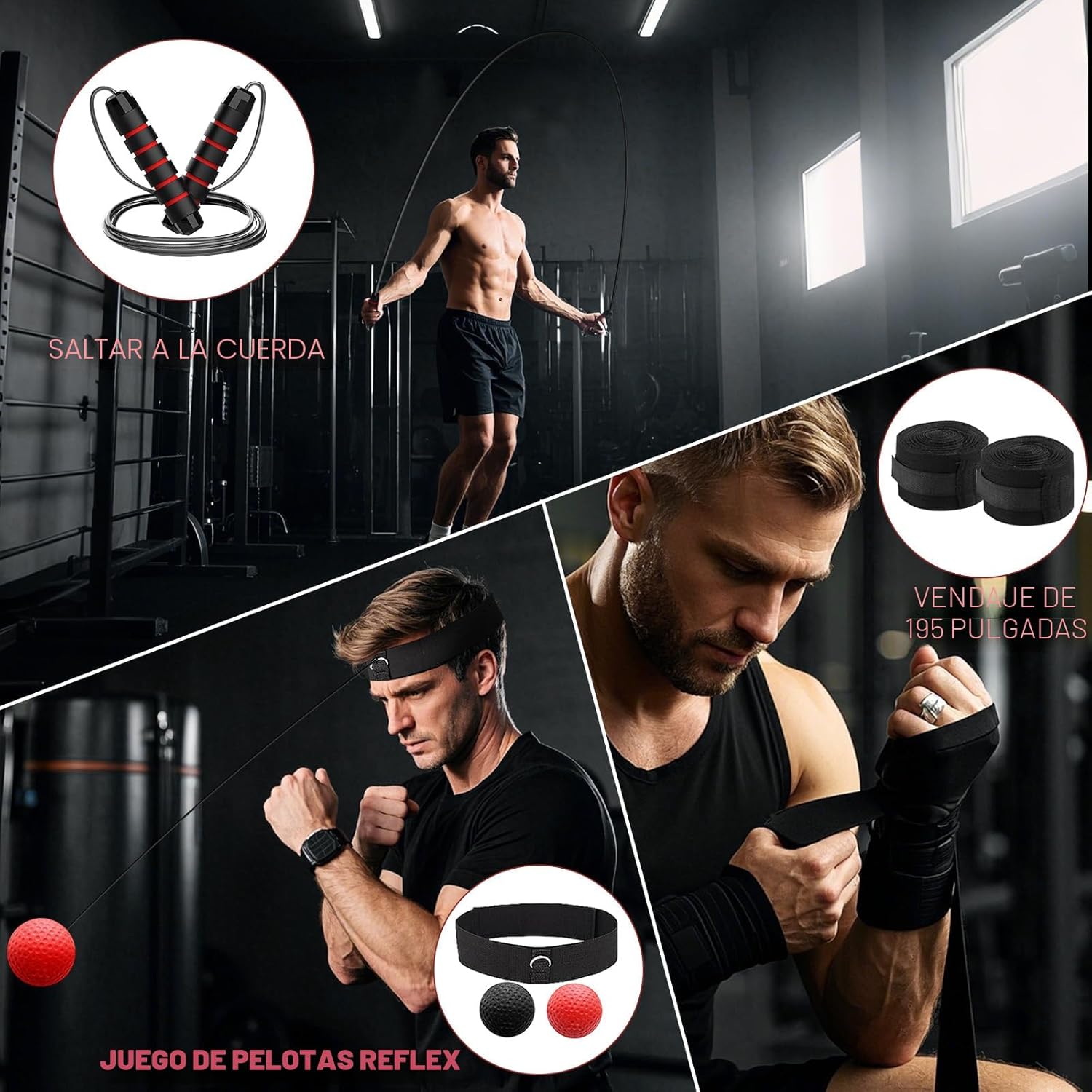 Juego de saco de boxeo para adultos, juego de saco de boxeo pesado...