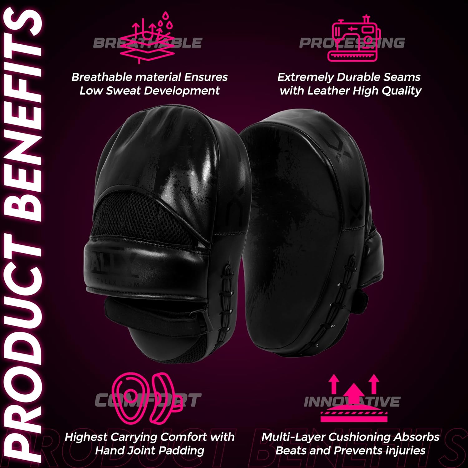 DALLX Guantes deportivos con gancho y Jab curvados para entrenamien...