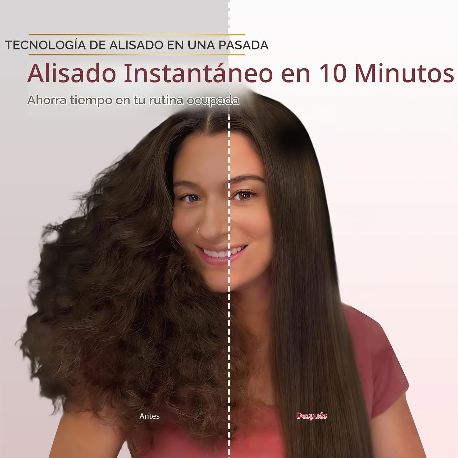 TYMO Cepillo alisador de cabello, cepillo alisador compacto iónico...