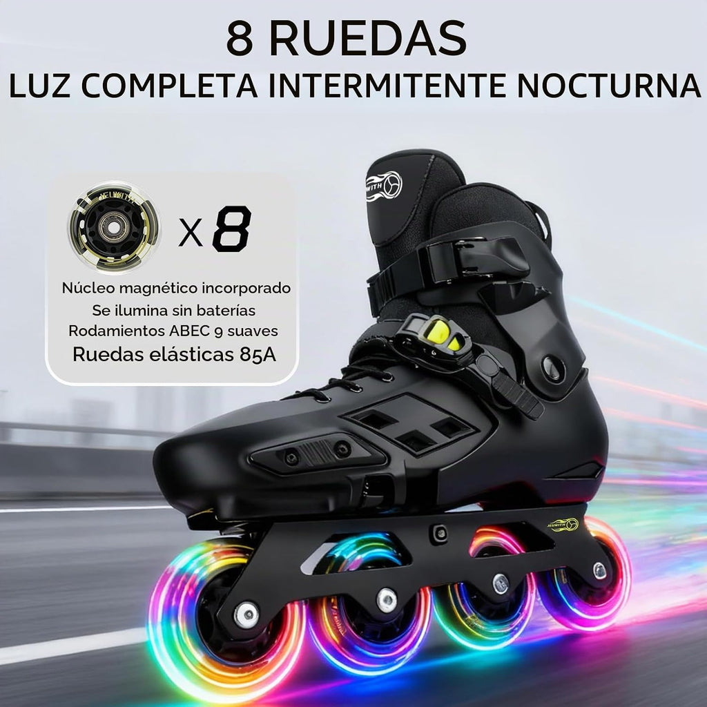 Patines en línea para niños, patines ajustables intermitentes, pati...