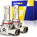 AUTOONE 9005 HB3 Bombillas LED, mismo tamaño OEM, 80000 lm, 1000% m...