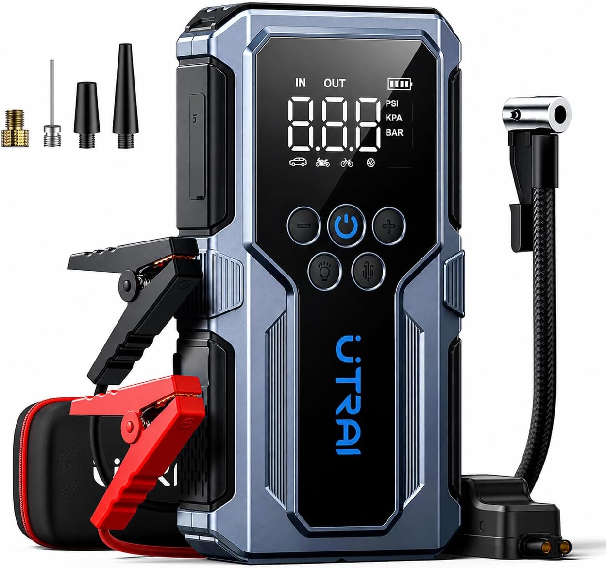 UTRAI - Arrancador de coche con compresor de aire, 4000A 150PSI, ar...