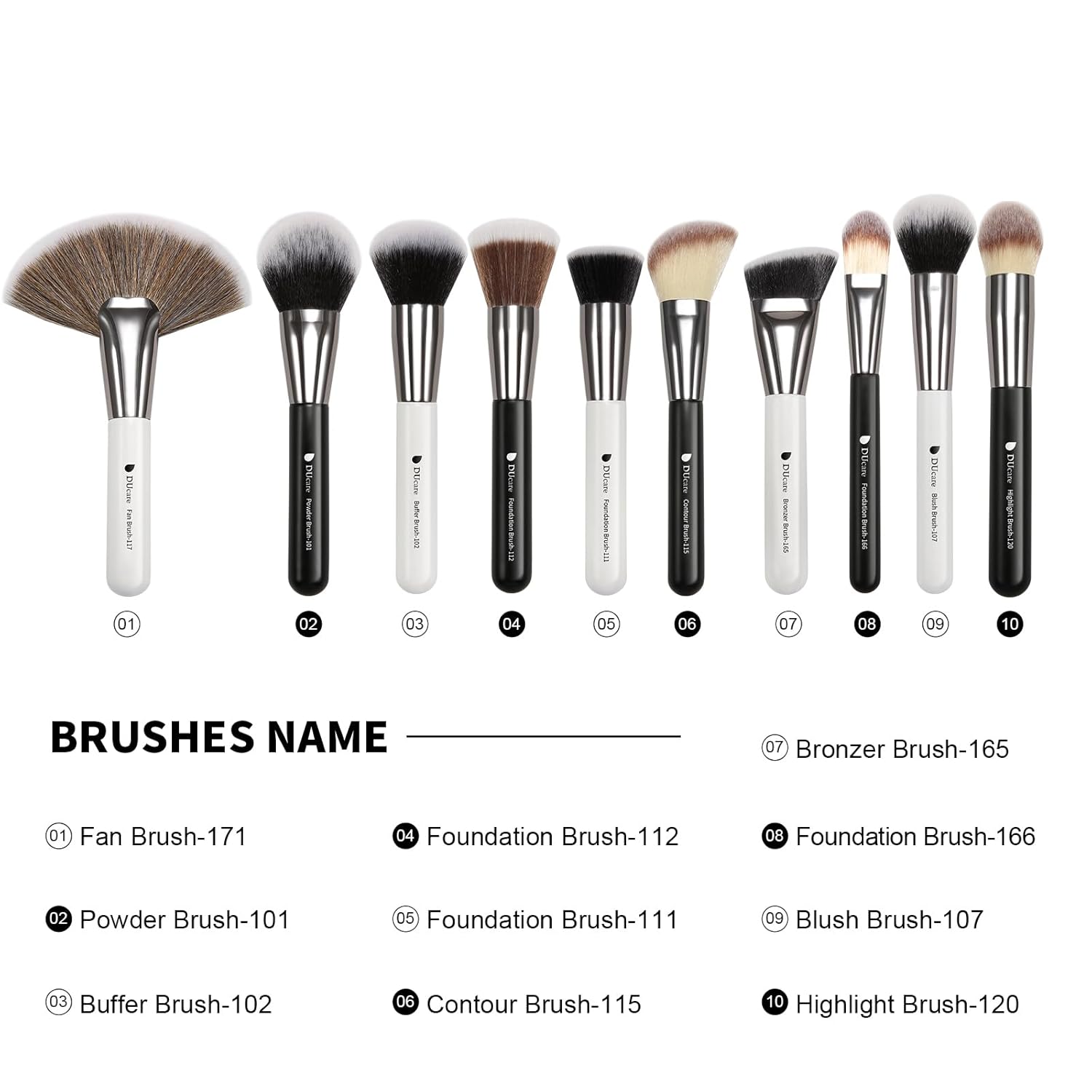 DUcare Juego de brochas de maquillaje profesional, 31 piezas, serie...
