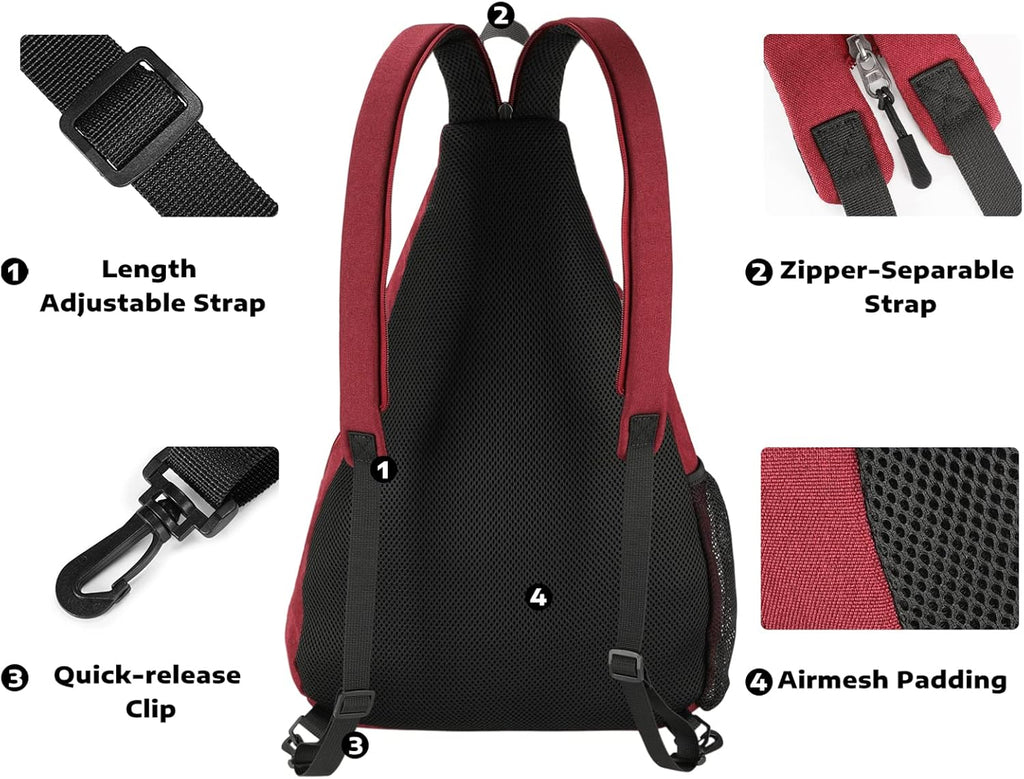 A11N SPORTS Bolsa de Pickleball, Bandolera Reversible con Correa Cr...