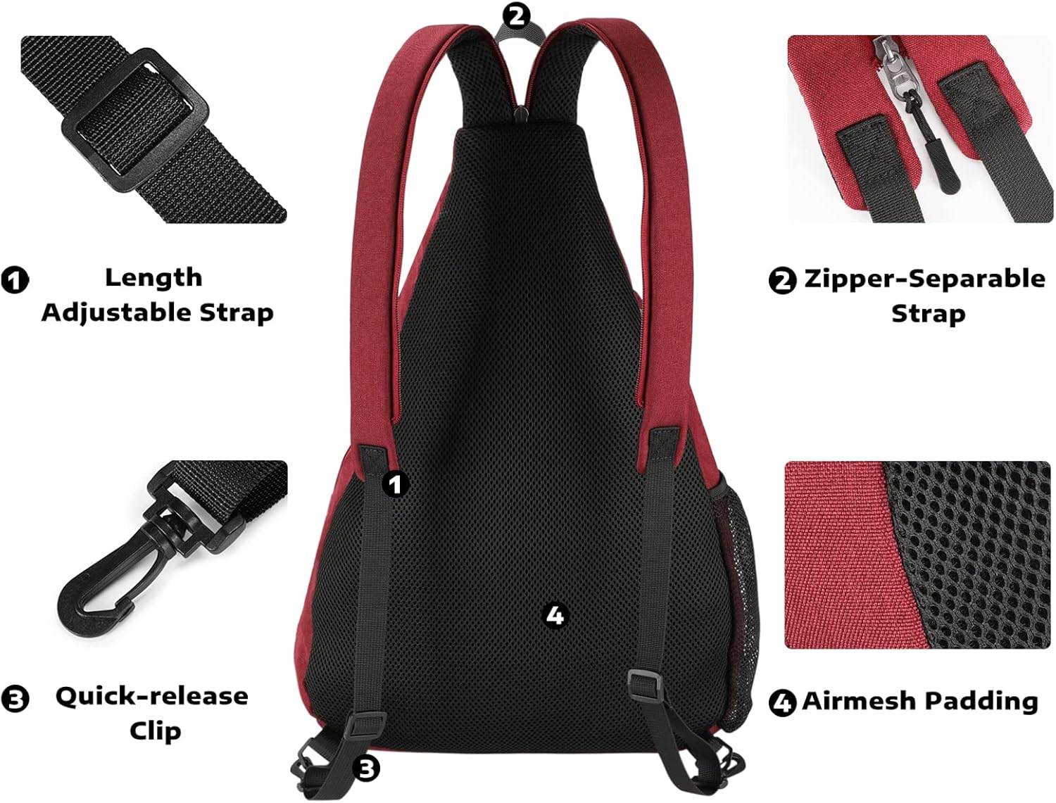 A11N SPORTS Bolsa de Pickleball, Bandolera Reversible con Correa Cr...
